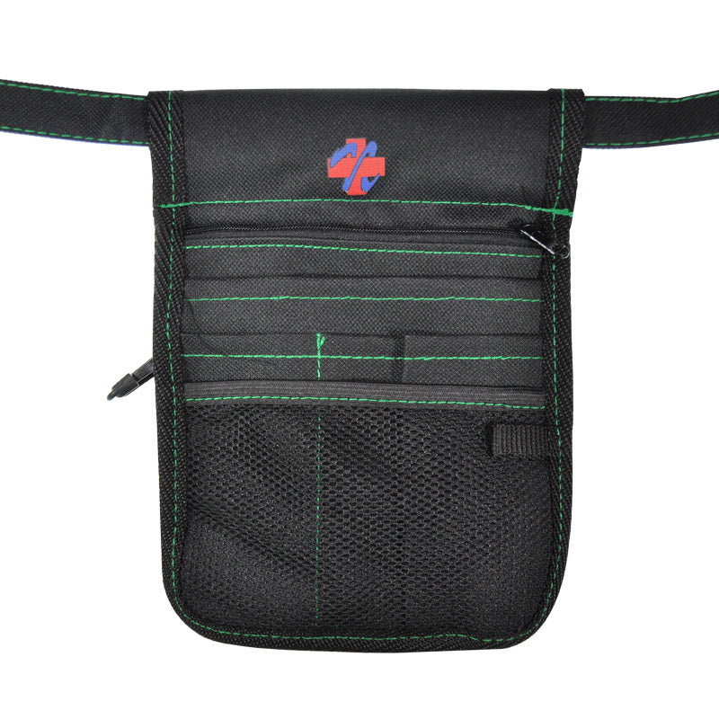 Nursing Pouch with green stitching