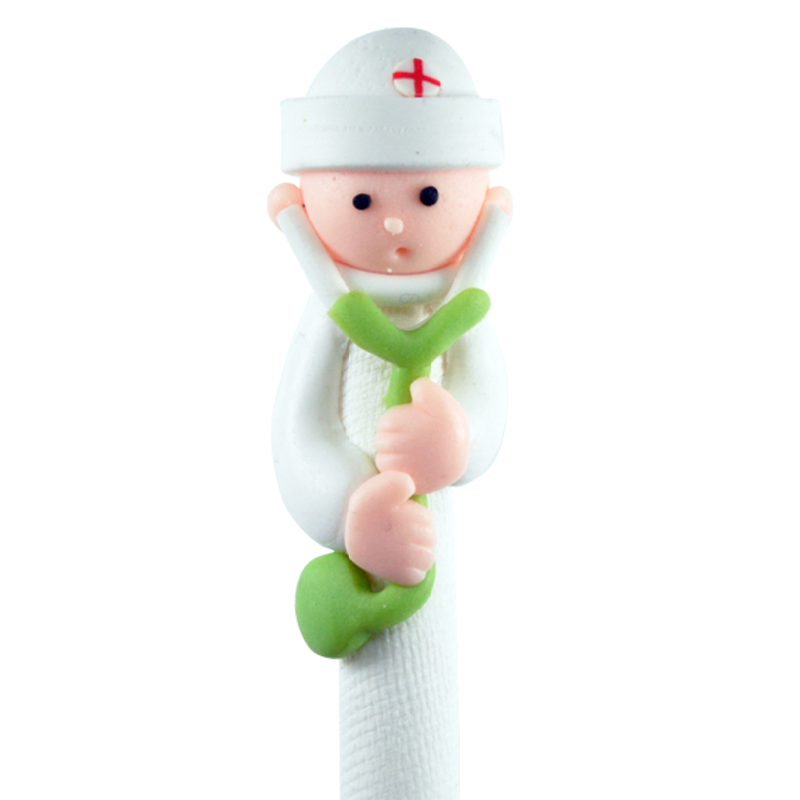 Tom – Nurse style soft pottery clay ballpoint pen for nurses, schools and office supplies