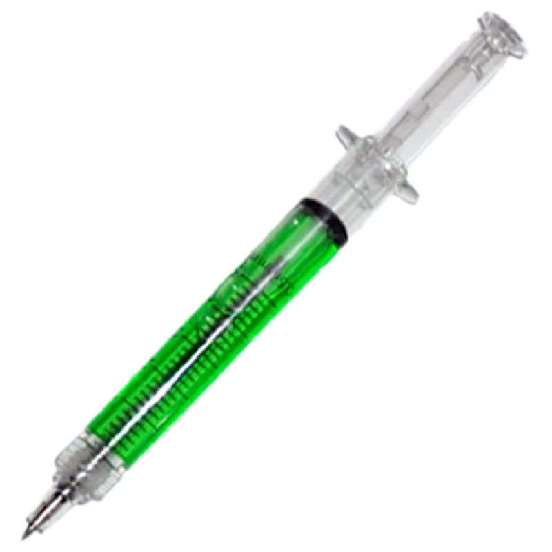 Green Syringe Ballpoint Pen