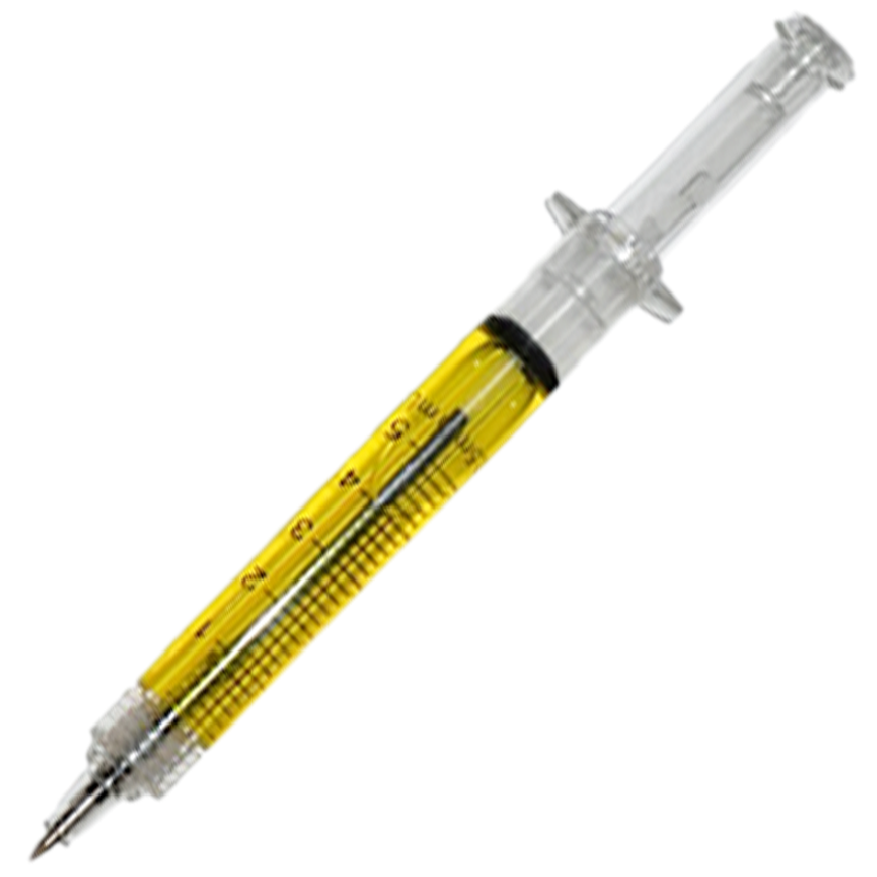Yellow Syringe Ballpoint Pen