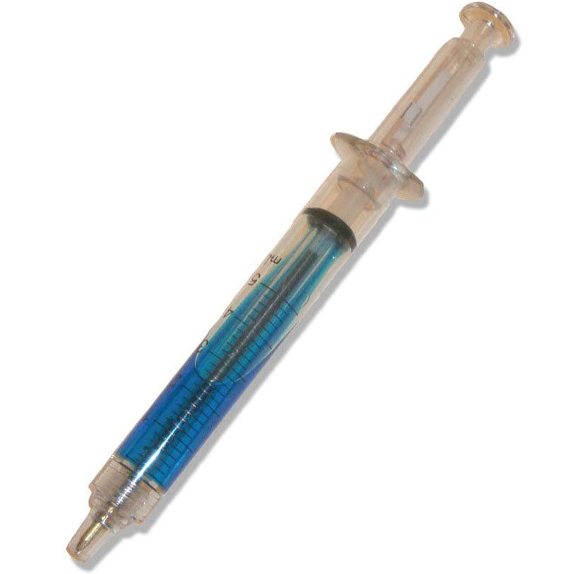 Blue Syringe Ballpoint Pen