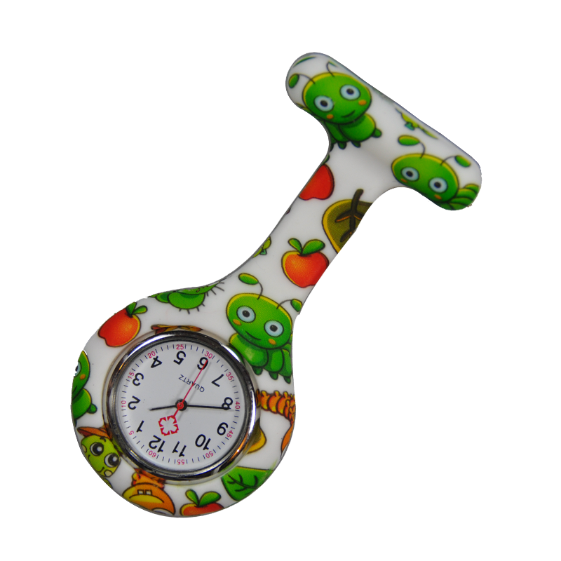 Nurse Brooch Fob Tunic Watch + Bugs Print Silicone Cover